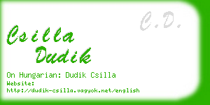 csilla dudik business card